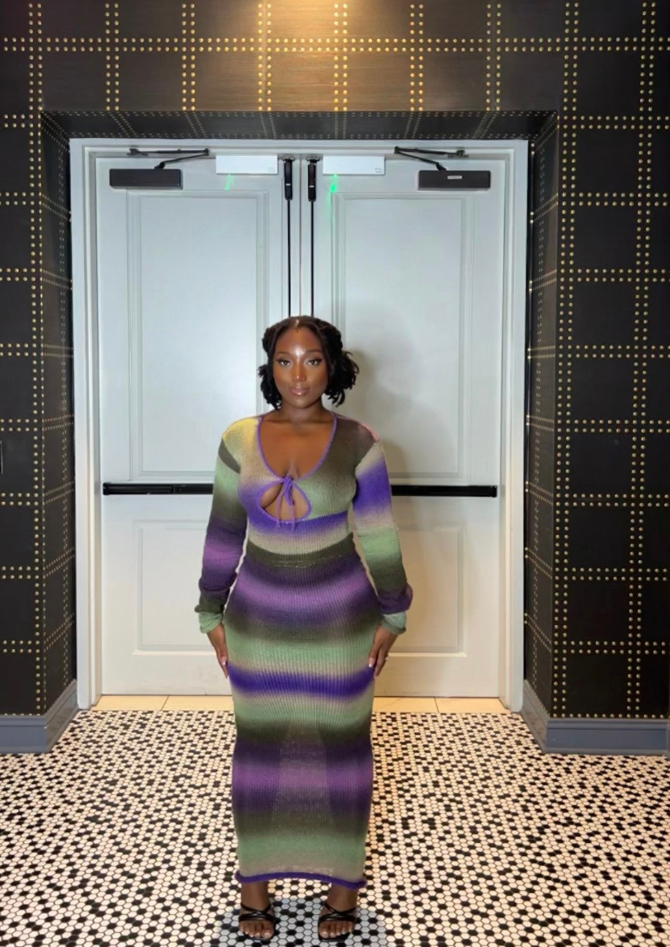 BOOHOO FRONT TIE DRESS