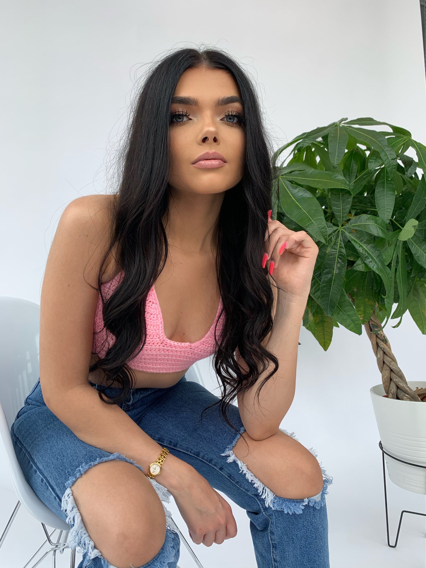 Pink Crop Top