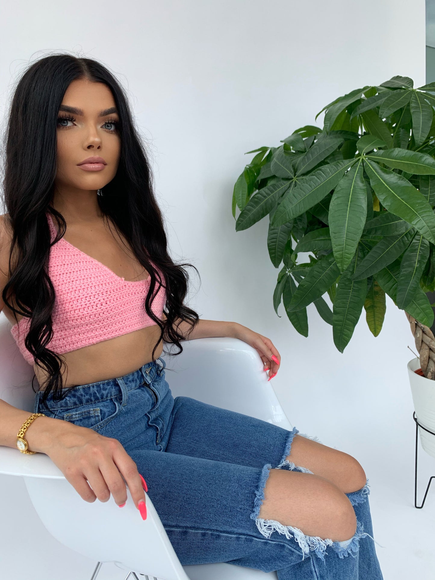 Pink Crop Top