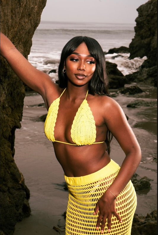 Beach Babe Yellow Set